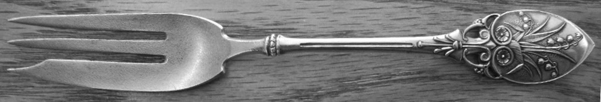 Lily (Sterling, 1870, No Monograms) Old Style Pickle Fork by Gorham Silver-1