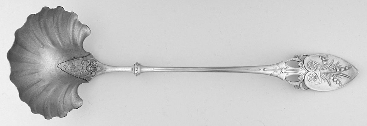 Lily (Sterling, 1870, No Monograms) Large Solid Soup Ladle by Gorham Silver-1