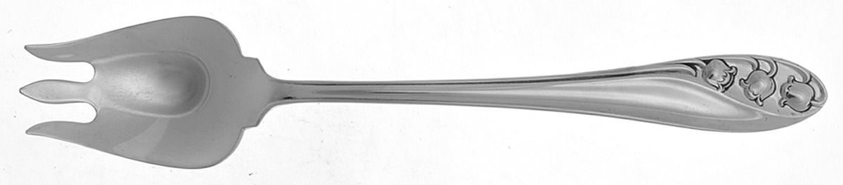 Lily of The Valley (Sterling, 1950, No Monos) Ice Cream Fork by Gorham Silver-1