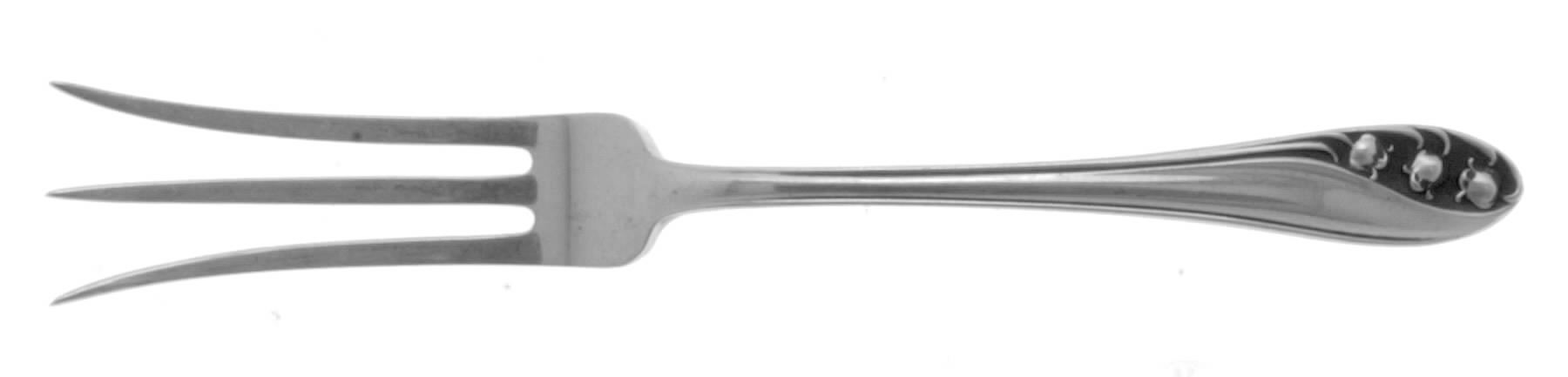 Lily of The Valley (Sterling, 1950, No Monos) Lemon Fork by Gorham Silver-1