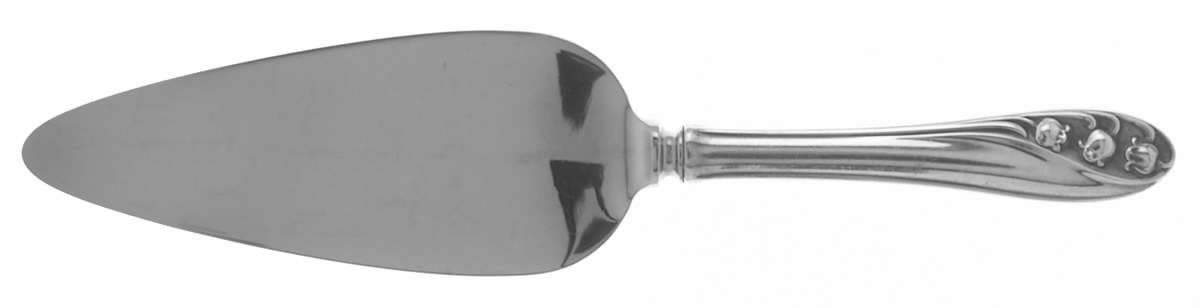 Lily of The Valley (Sterling, 1950, No Monos) Pie Server with Stainless Blade by Gorham Silver-1