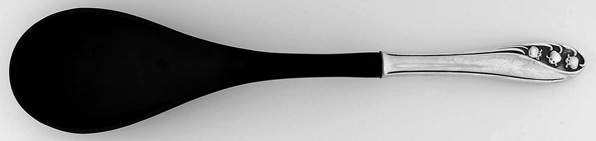 Lily of The Valley (Sterling, 1950, No Monos) Salad Serving Spoon with Plastic Bowl by Gorham Silver-1
