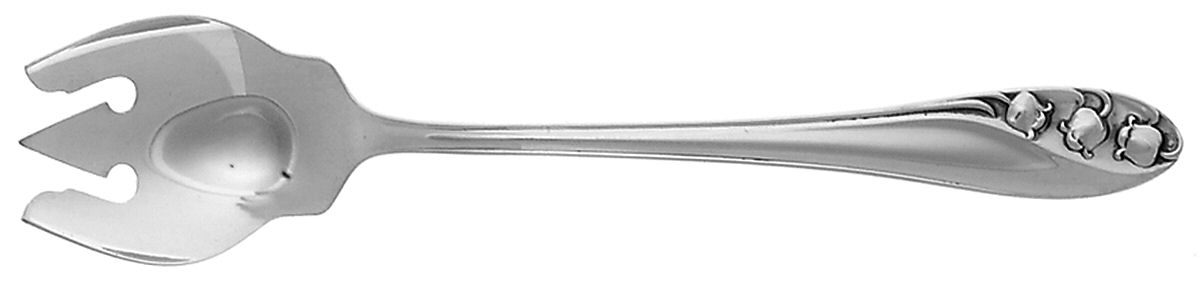 Lily of The Valley (Sterling, 1950, No Monos) Ice Cream Fork by Gorham Silver-1