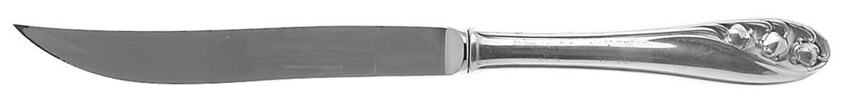 Lily of The Valley (Sterling, 1950, No Monos) Individual Steak Knife Hollow Handle by Gorham Silver-1