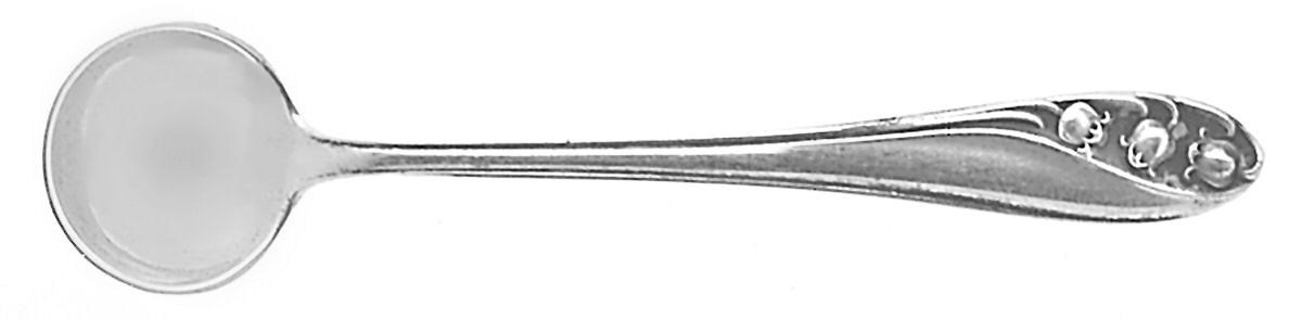 Lily of The Valley (Sterling, 1950, No Monos) Individual Salt Spoon by Gorham Silver-1