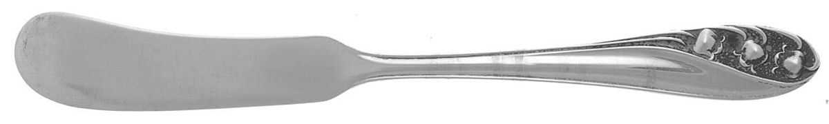 Lily of The Valley (Sterling, 1950, No Monos) Flat Handle Butter Spreader by Gorham Silver-1