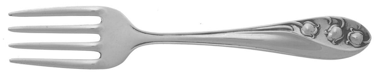 Lily of The Valley (Sterling, 1950, No Monos) Baby Fork by Gorham Silver-1