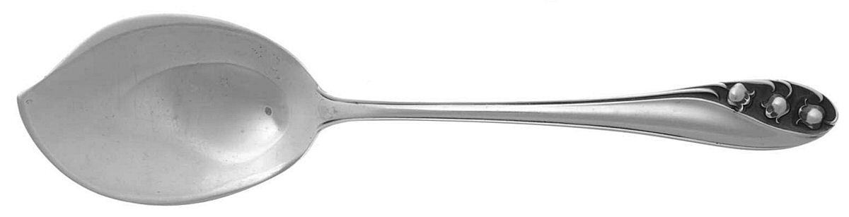 Lily of The Valley (Sterling, 1950, No Monos) Large Solid Jelly Server by Gorham Silver-1