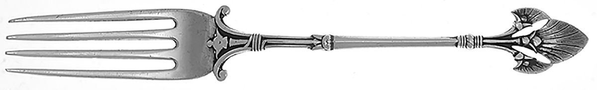 Lotus (Sterling, 1865) Solid Youth Tea Fork by Gorham Silver-1