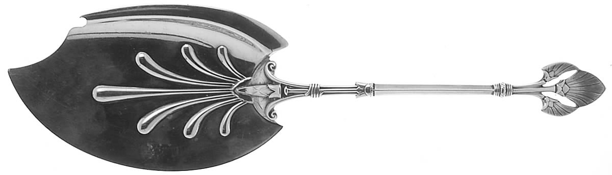 Lotus (Sterling, 1865) Large Solid Ice Cream Slicer by Gorham Silver-1