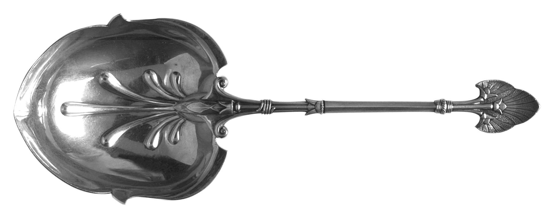 Lotus (Sterling, 1865) Large Solid Berry/Casserole Spoon by Gorham Silver-1