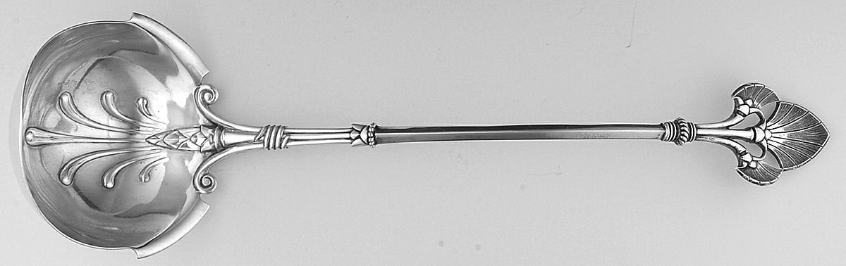 Lotus (Sterling, 1865) Large Solid Soup Ladle by Gorham Silver-1