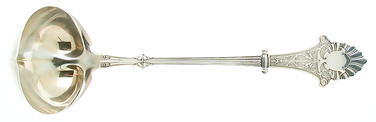 Louis XIV (Sterling, 1870) Oyster Ladle Solid Piece by Gorham Silver-1