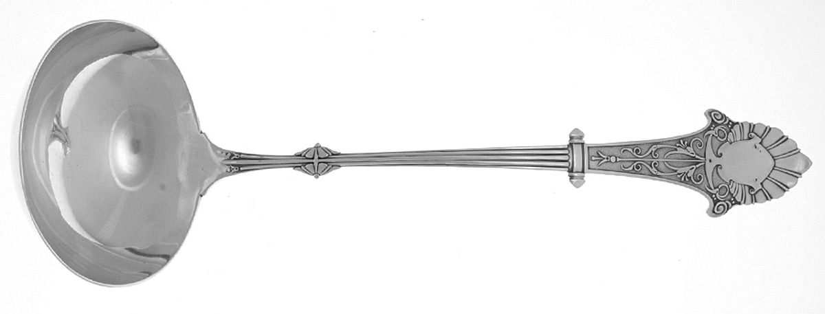 Louis XIV (Sterling, 1870) Large Solid Soup Ladle by Gorham Silver-1