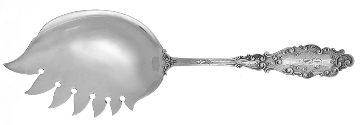 Luxembourg (Sterling, 1893) Solid Fried Oyster Server by Gorham Silver-1