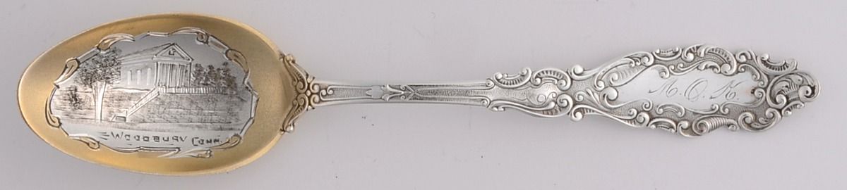Luxembourg (Sterling, 1893) Souvenir Spoon (Five O'Clock) by Gorham Silver-1