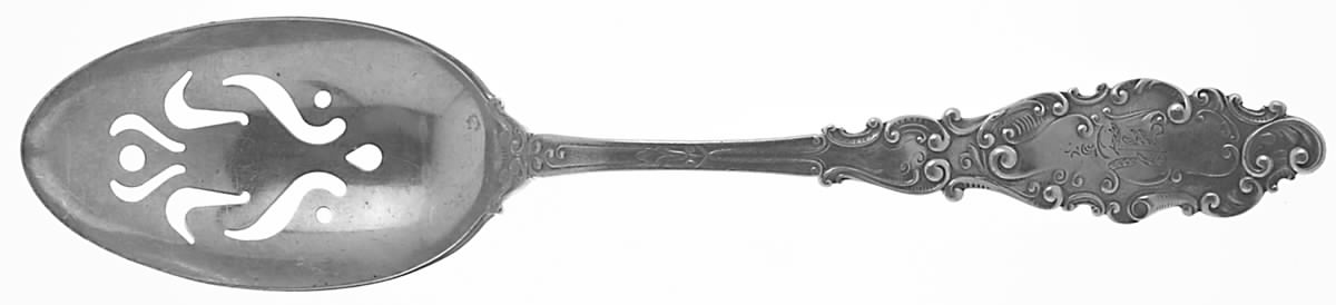 Luxembourg (Sterling, 1893) Pierced Tablespoon (Serving Spoon) CM by Gorham Silver-1