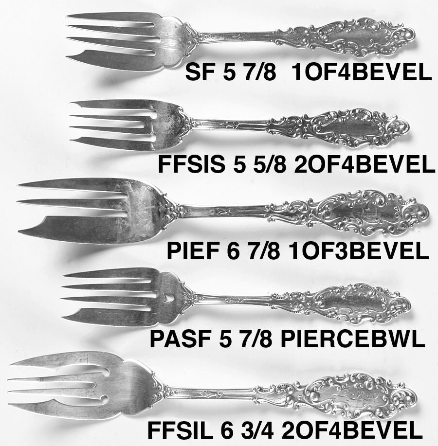 Luxembourg (Sterling, 1893) Individual Pie Fork by Gorham Silver-1