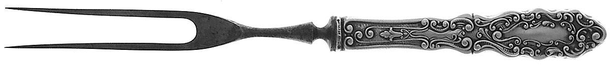 Luxembourg (Sterling, 1893) Small Steak Carving Fork with Stainless Prongs by Gorham Silver-1