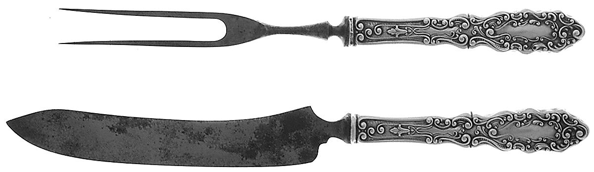 Luxembourg (Sterling, 1893) Small Stainless Blade 2-Piece Steak Carving Set by Gorham Silver-1