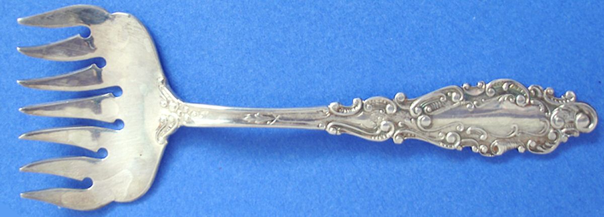 Luxembourg (Sterling, 1893) Small Solid Tined Sardine Serving Fork by Gorham Silver-1