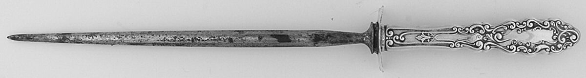 Luxembourg (Sterling, 1893) Large Knife Sharpener-Steel Rod w/Sterling Guard by Gorham Silver-1