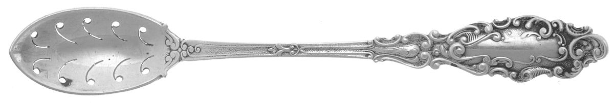 Luxembourg (Sterling, 1893) Pierced Bowl Short Handle Olive Spoon by Gorham Silver-1