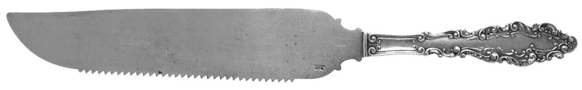 Luxembourg (Sterling, 1893) Cake Saw Solid Piece by Gorham Silver-1