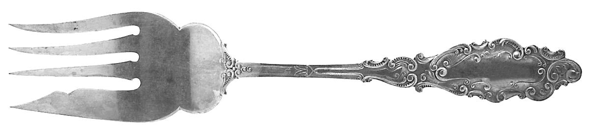 Luxembourg (Sterling, 1893) Small Solid Cold Meat Serving Fork by Gorham Silver-1