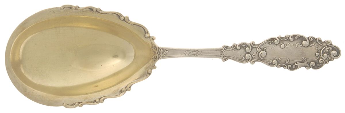 Luxembourg (Sterling, 1893) Large Solid Berry/Casserole Spoon by Gorham Silver-1