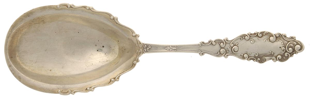 Luxembourg (Sterling, 1893) Large Solid Berry/Casserole Spoon by Gorham Silver-1