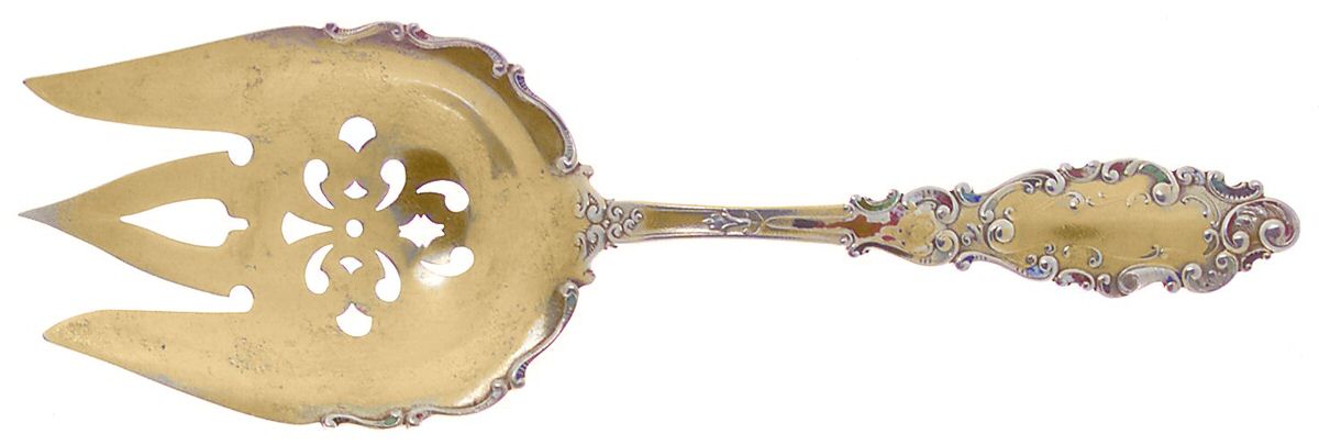 Luxembourg (Sterling, 1893) Vegetable Serving Fork (Solid) by Gorham Silver-1
