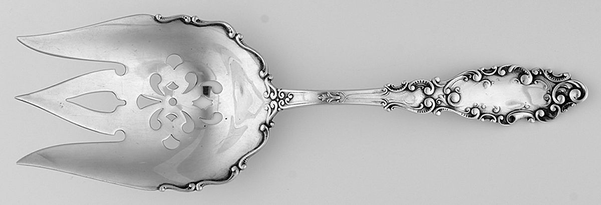 Luxembourg (Sterling, 1893) Vegetable Serving Fork (Solid) by Gorham Silver-1
