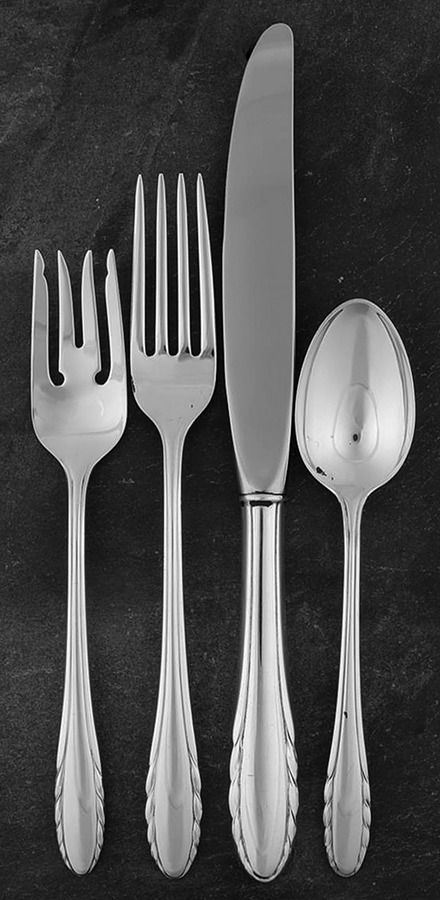Lyric (Sterling, 1940, No Monos) 4 Piece Place Size Setting by Gorham Silver-1