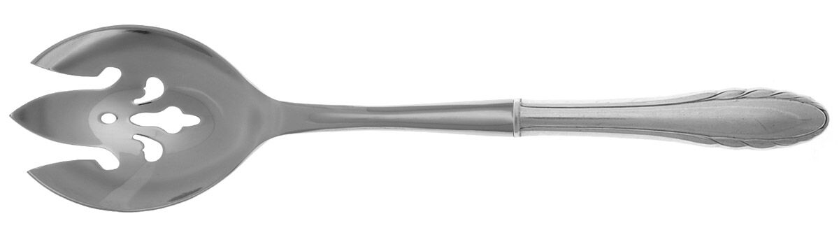 Lyric (Sterling, 1940, No Monos) Salad Serving Fork with Stainless Prongs HC by Gorham Silver-1
