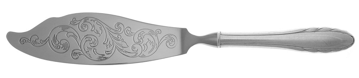 Lyric (Sterling, 1940, No Monos) Fish Serving Knife with Stainless Blade HC by Gorham Silver-1