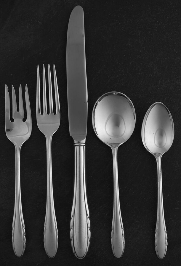 Lyric (Sterling, 1940, No Monos) 40  Piece Estate Set by Gorham Silver-1