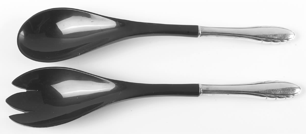 Lyric (Sterling, 1940, No Monos) Plastic Bowl 2-Piece Salad Set by Gorham Silver-1