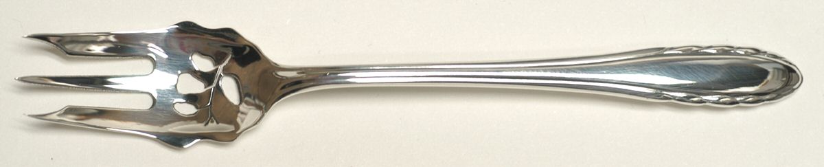 Lyric (Sterling, 1940, No Monos) Pickle Fork Pierced with Short Handle HC by Gorham Silver-1