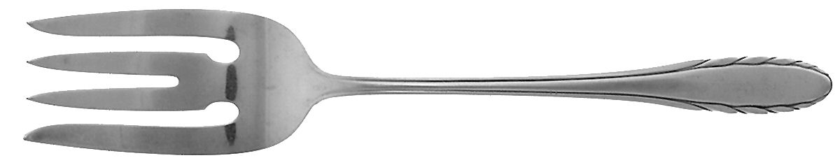 Lyric (Sterling, 1940, No Monos) Medium Solid Cold Meat Serving Fork by Gorham Silver-1