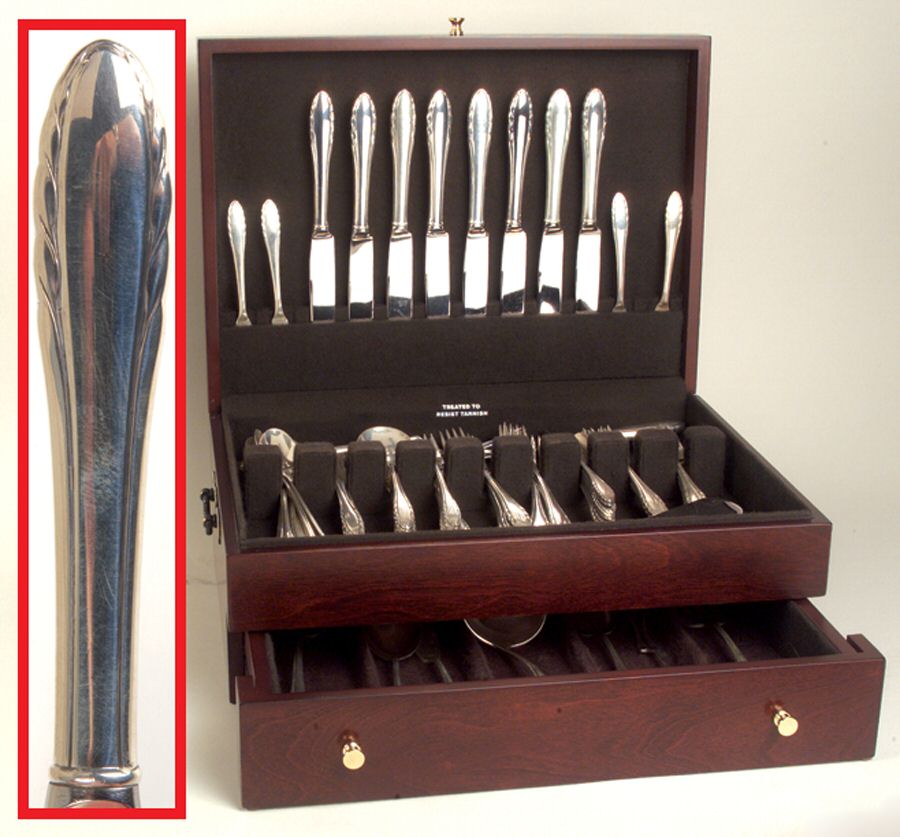 Lyric (Sterling, 1940, No Monos) 75 Piece Set by Gorham Silver-1