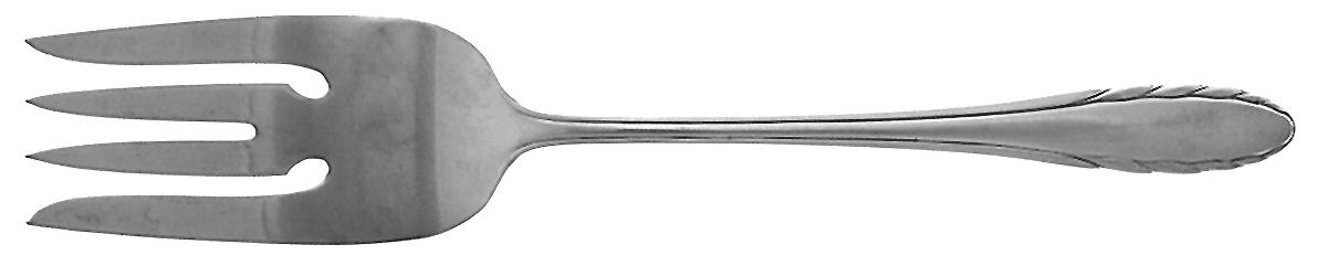 Lyric (Sterling, 1940, No Monos) Small Solid Cold Meat Serving Fork by Gorham Silver-1