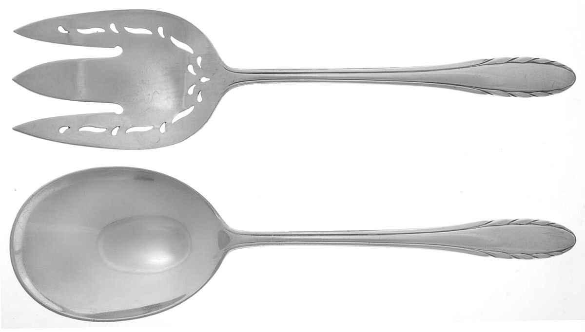 Lyric (Sterling, 1940, No Monos) (2 Pc) Solid Salad Set by Gorham Silver-1