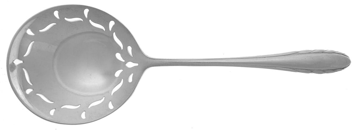 Lyric (Sterling, 1940, No Monos) Solid Bon Bon Spoon with Pierced Bowl by Gorham Silver-1