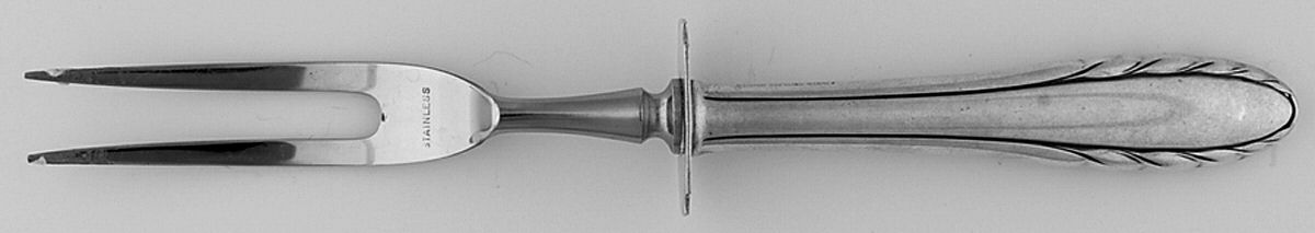 Lyric (Sterling, 1940, No Monos) Small Carving Fork Stainless Prong W/Sterling Guar by Gorham Silver-1