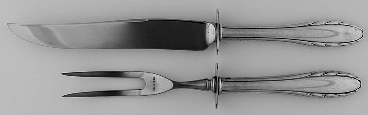 Lyric (Sterling, 1940, No Monos) 2 Piece Small Carving Set W/ Sterling Guard by Gorham Silver-1