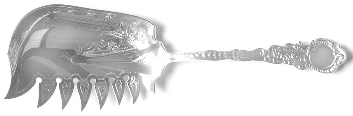 Marie Antoinette (Sterling, 1890) Solid Fried Oyster Server by Gorham Silver-1