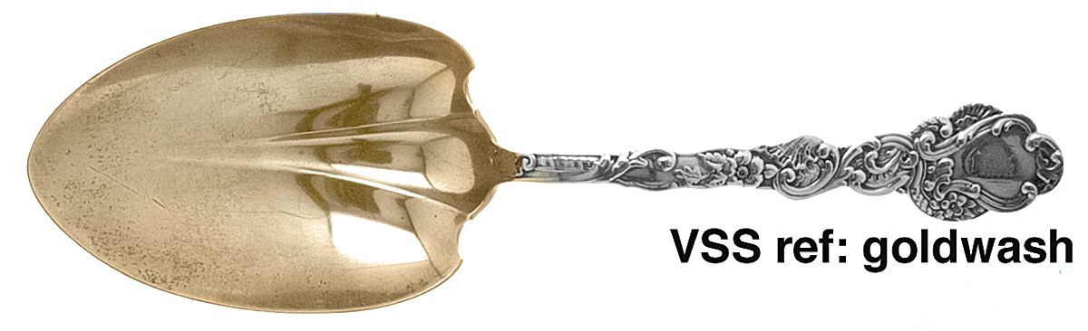Marie Antoinette (Sterling, 1890) Vegetable Serving Spoon (Solid) by Gorham Silver-1