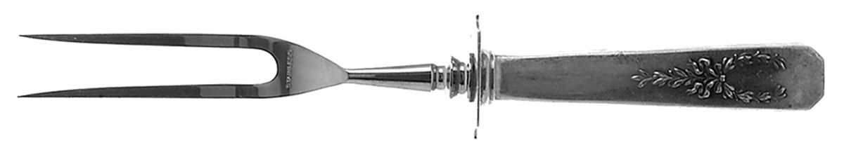 Madam Jumel (Sterling, 1908) Small Steak Carving Fork with Stainless Prongs by Gorham Silver-1