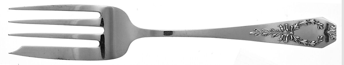 Madam Jumel (Sterling, 1908) Small Solid Cold Meat Serving Fork by Gorham Silver-1